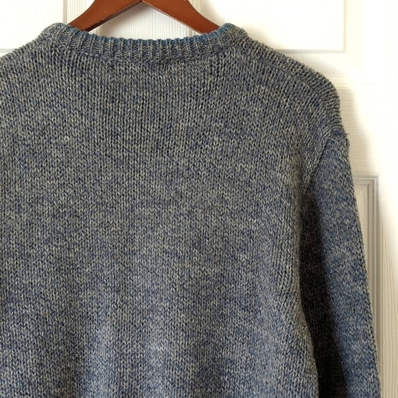 Northwest Territory 90's Vintage Classic Wool Blend Knit Crewneck Sweater Blue L - Picture 9 of 9